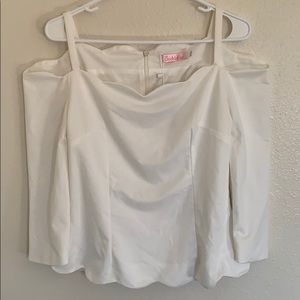 Off shoulder top with shoulder straps. Brand new